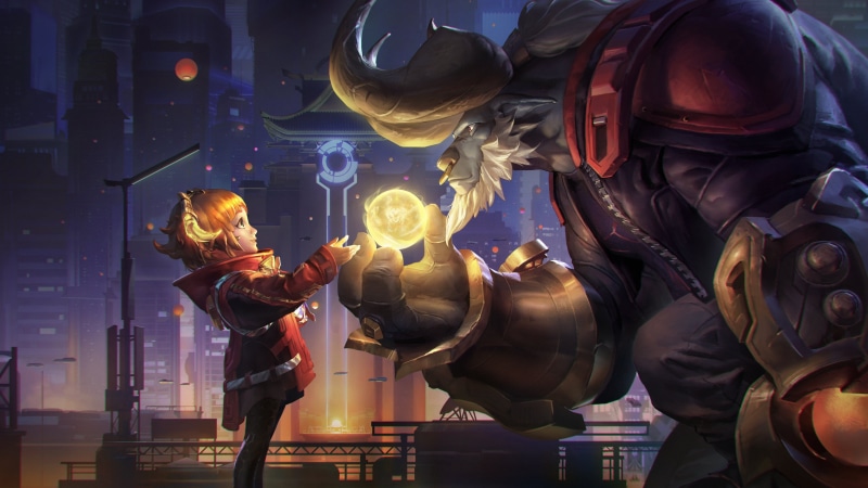 video game art, event, Annie, Lunar Beast (Event), video games, game art, Alistar, video game characters, League of Legends, Annie (League of Legends)