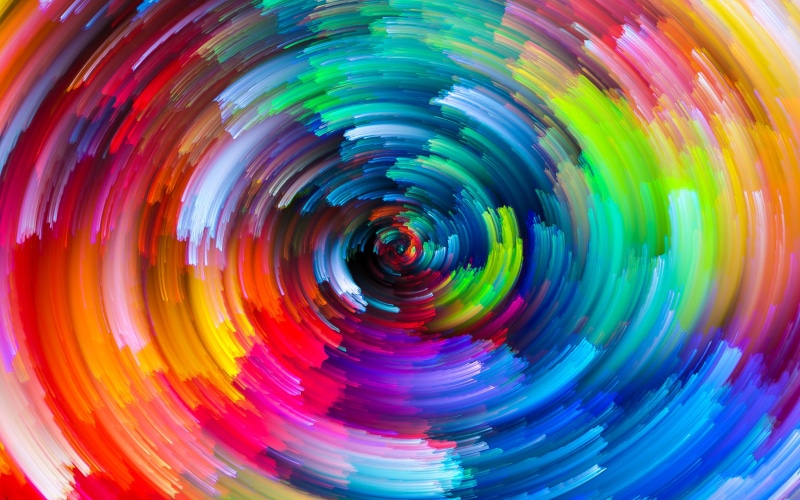 circle, 2K, rainbows, whirling, colorful, swirl