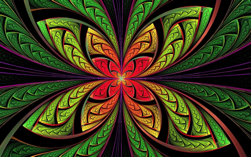 multi Colored, retro Styled, built structure, choice, optical, flower shape, elegance, colors, close-up, no people, shape, 1080P, creativity, bright, leaf