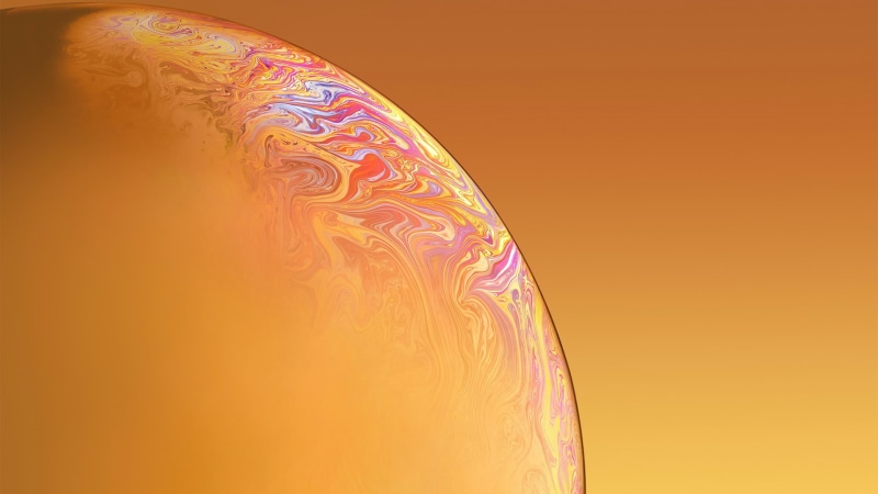 iPhone, Bubble, xr, yellow, Stock, 2K