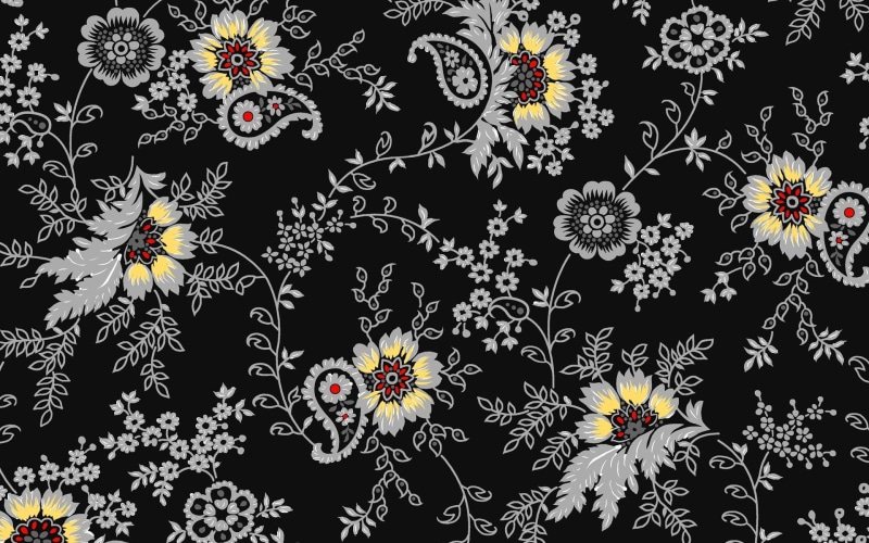 1080P, design, ornate, black background, retro Styled, paisley, art, petal, outdoors, inflorescence, decor, beauty in nature, leaf, fashion, vulnerability