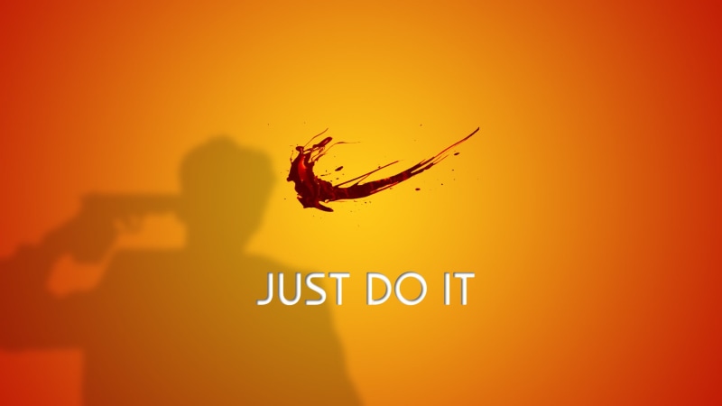red, symbol, silhouette, just do it, nature, blood, 1080P, western script, communication, animals in the wild, backgrounds, logo, Nike, animal wildlife