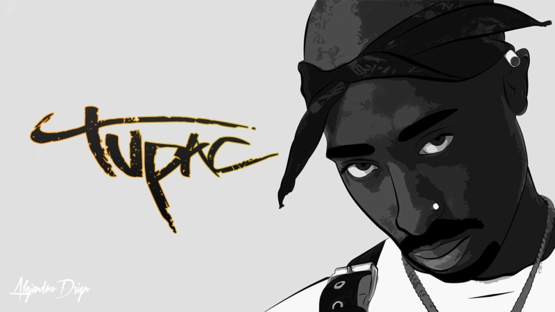 communication, 2Pac, art and craft, portrait, 1080P, creativity, one person, hip hop, close-up, representation, nature, indoors, headshot, white background