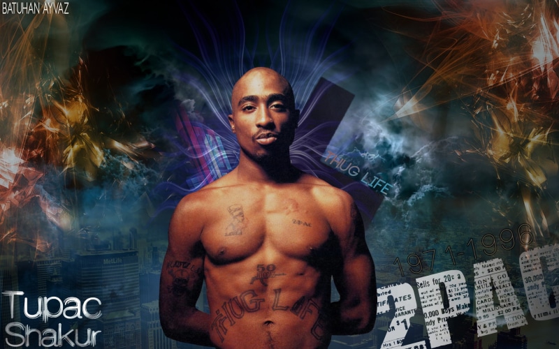 1080P, men, Makaveli, digital art, 2Pac