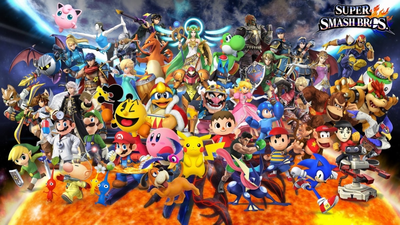 Princess Peach, Charizard (Pokémon), Ganondorf, Link, Luigi, Jigglypuff (Pokémon), Metroid, Sheik (The Legend of Zelda), Super Smash Bros., Star Fox, Zelda