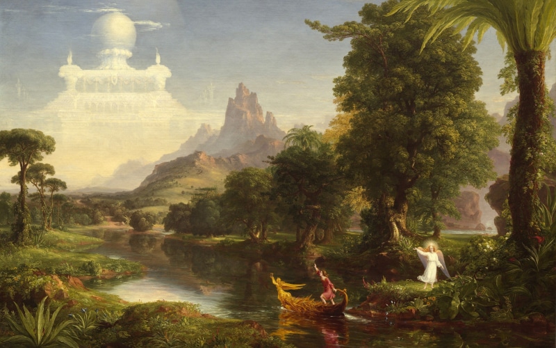 The Voyage of Life: Youth, Thomas Cole, classic art, painting, 2K