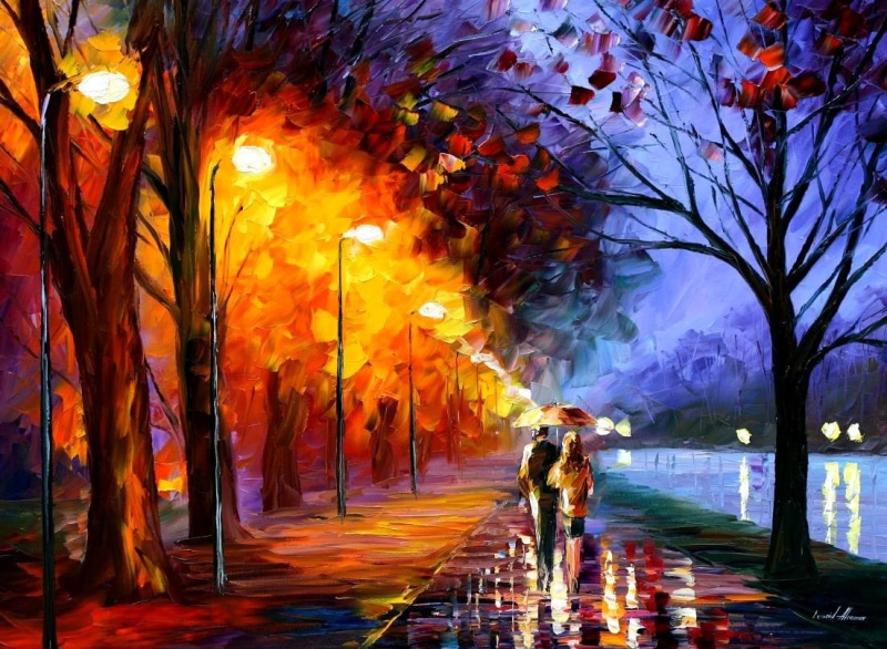 paintings, nature, x, leonid afremov, lakes, 480P, afremov, art, hd, leonid