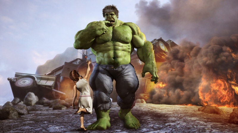 hd, 1080P, hulk, the, cartoon/comic, incredible