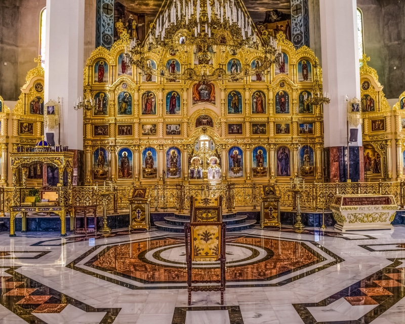 golden, orthodox, russian church, travel destinations, belief, interior, building exterior, art and craft, place of worship, ornate, mural, sculpture, history