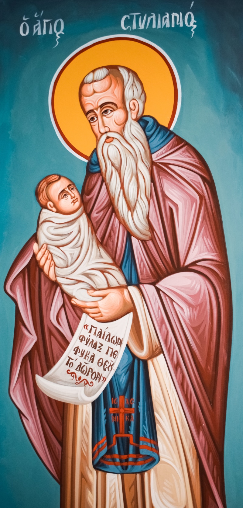 saint, paralimni, female likeness, church, Baby, architecture, communication, indoors, the past, christianity, religion, ayios stylianos, male likeness