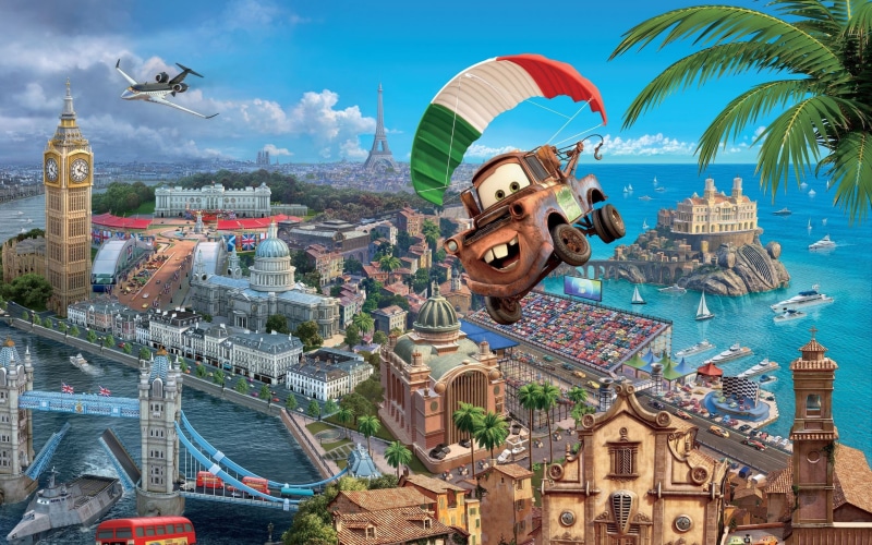 residential district, roof, travel, special agent, sky, blue, town, history, tourism, Walt Disney, urban Scene, France, spy, cartoon, temple - Building