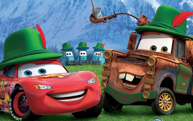 World Grand Prix, illustration, hat, machine, 1080P, disney, Pixar, championship, day, Oktoberfest, people, Bayern, land Vehicle, Owen Wilson, Cars 2