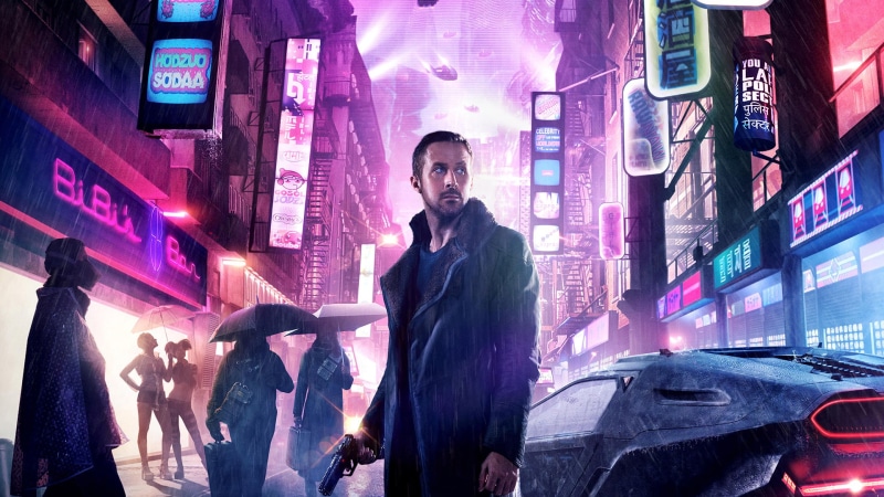 nightlife, mode of transportation, Blade Runner 2049, neon, architecture, city, people, communication, young adult, 1080P, building exterior, movies, young men
