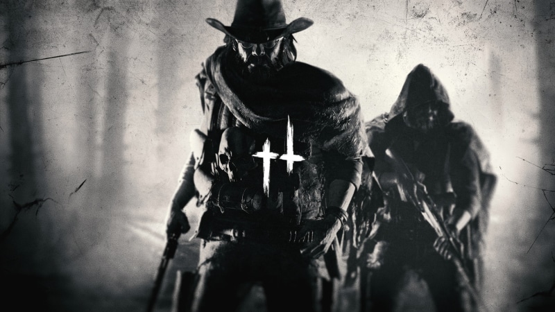 creature, 1080P, Hunt Showdown, Moustache, hat, Glasses, skull, video games, monochrome, gun