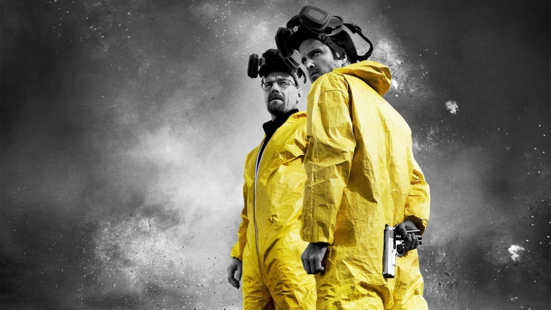 human representation, male likeness, art and craft, nature, low angle view, Jesse Pinkman, representation, holding, characters, clothing, indoors, gas masks