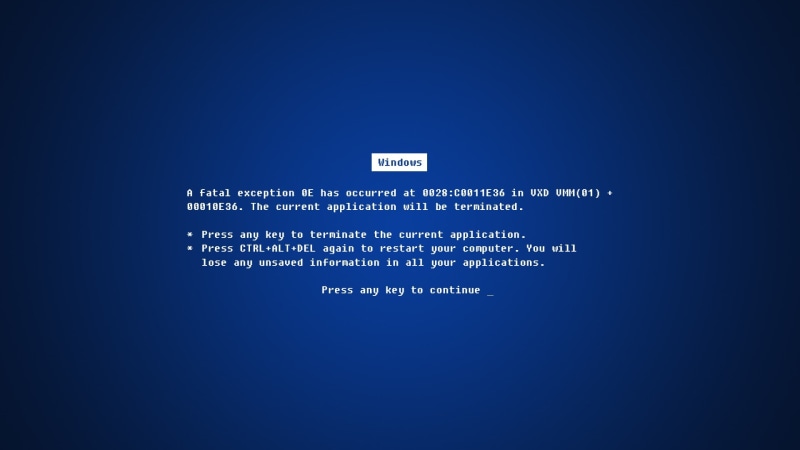 1080P, Windows Errors, blue background, technology, blue, window, Microsoft Windows, errors, Blue Screen of Death