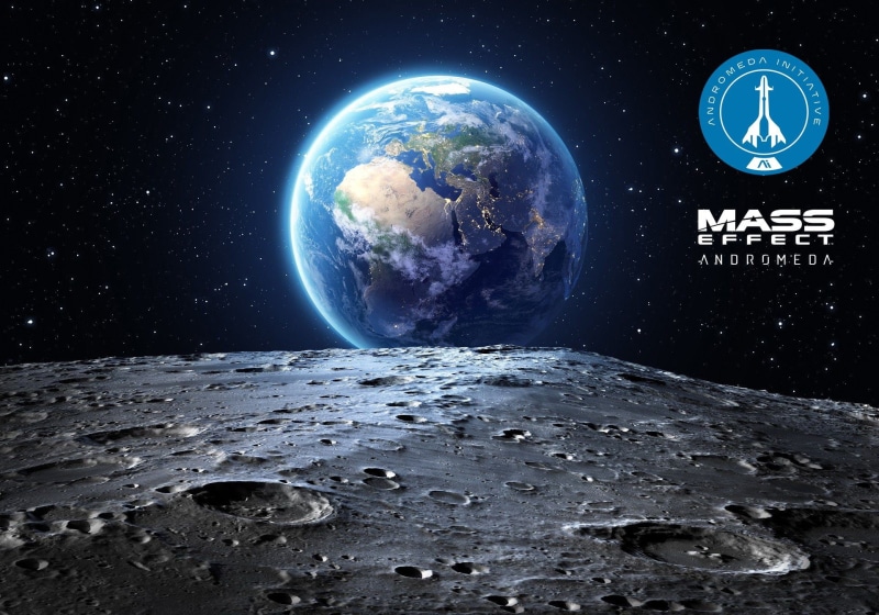 planet earth, digital composite, Mass Effect, star - space, sphere, lens flare, Mass Effect: Andromeda, sea, globe - man made object, astronomy, global communications