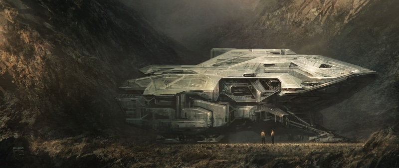 mode of transportation, land vehicle, day, science fiction, land, deterioration, old, abandoned, outdoors, ruined, obsolete, gray, spaceship