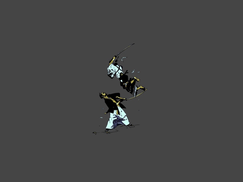 day, nature, samurai, mid-air, animals in the wild, one animal, sport, minimalism, studio shot, artwork, invertebrate, people, insect, indoors, arthropod