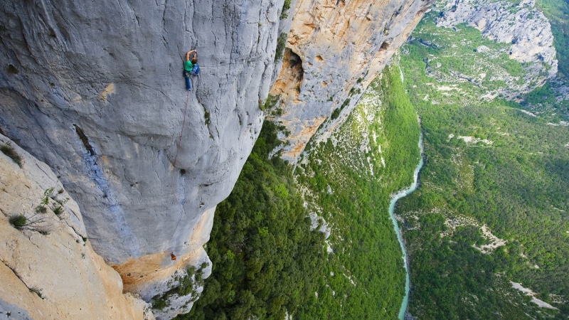 rock, steep, extreme Sports, people, summer, mountain Climbing, high angle view, formation, day, rock - Object, men, moving Up, rope, blue, beauty in nature