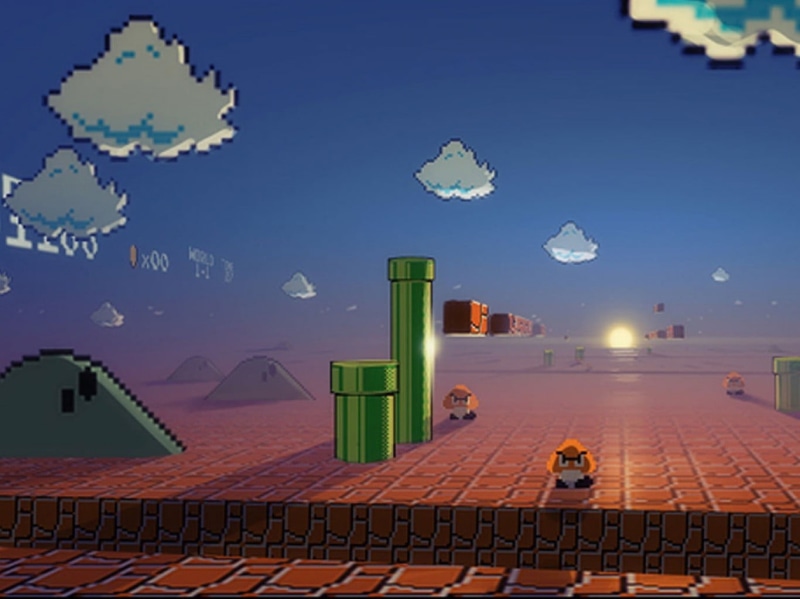 720P, technology, video, digital composite, occupation, retro games, Super Mario, game, cloud - sky, industry, built structure, super, Nintendo, video games