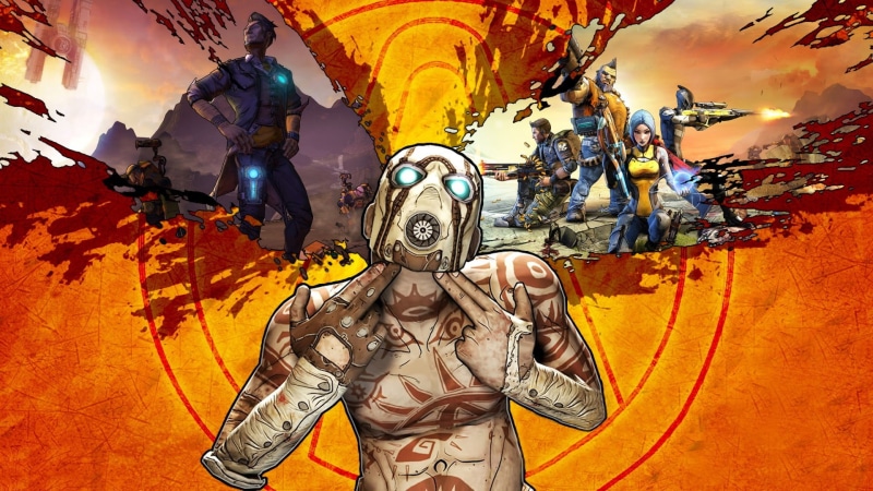 game, digital composite, adult, waist up, human representation, video games, front view, art and craft, creativity, sculpture, Borderlands 2, people, yellow