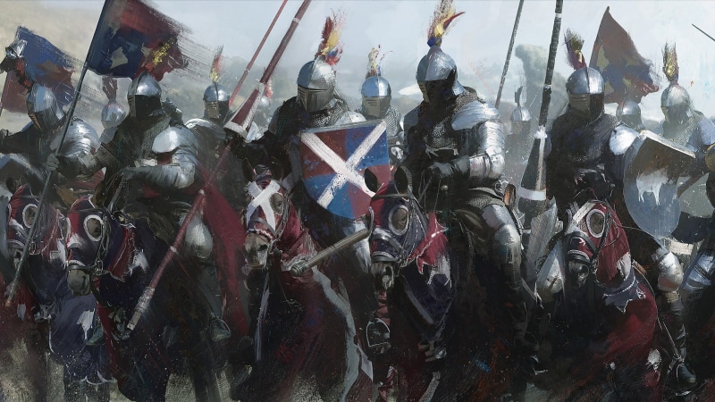 spear, Fantasy, horses, medieval knights, cavalry, painting, 1080P, artwork
