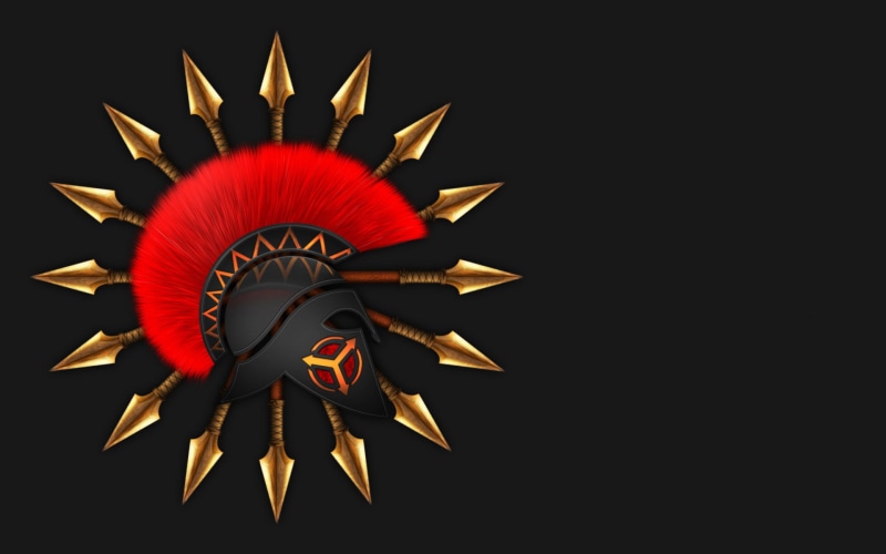 spears, 1080P, logo, spartan, helmet, background, Sparta