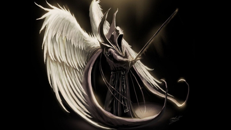 darkness, art, tyrael, archangel, angels, Diablo, Daek, 1080P, death