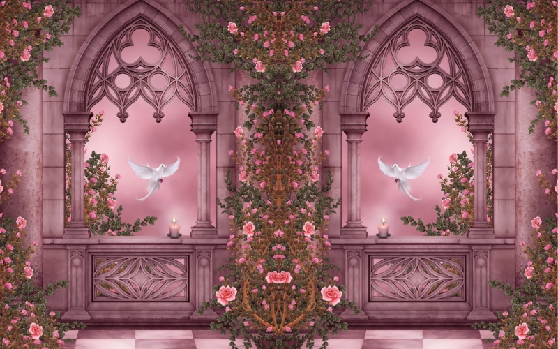 Pigeons, Windows, Rose, 2K, Candles, Flowers, Garden, Pictures, Roses, Art