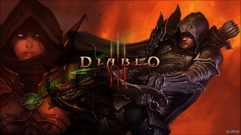  front view, indoors, standing, 1080P, holding, weapon, human representation, diablo, night, headwear, people, representation, burning, men