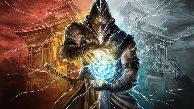 4K, scorpion, Sub Zero, Sub-Zero, artwork, Mortal Kombat 11