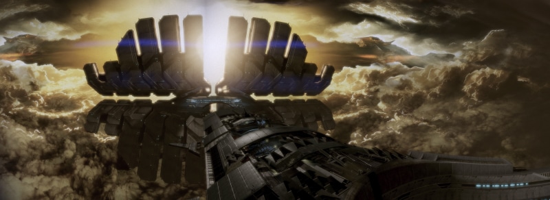 ship, 4K, dlc, mass effect, Shadow Broker Base, Lair of the Shadow Broker, pano