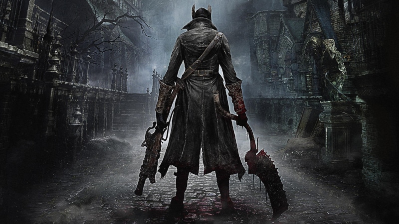 Cloak, architecture, digital, spooky, evil, coat, full length, Bloodborne, wet, built structure, adult, 1080P, fantasy, people, old, wearing