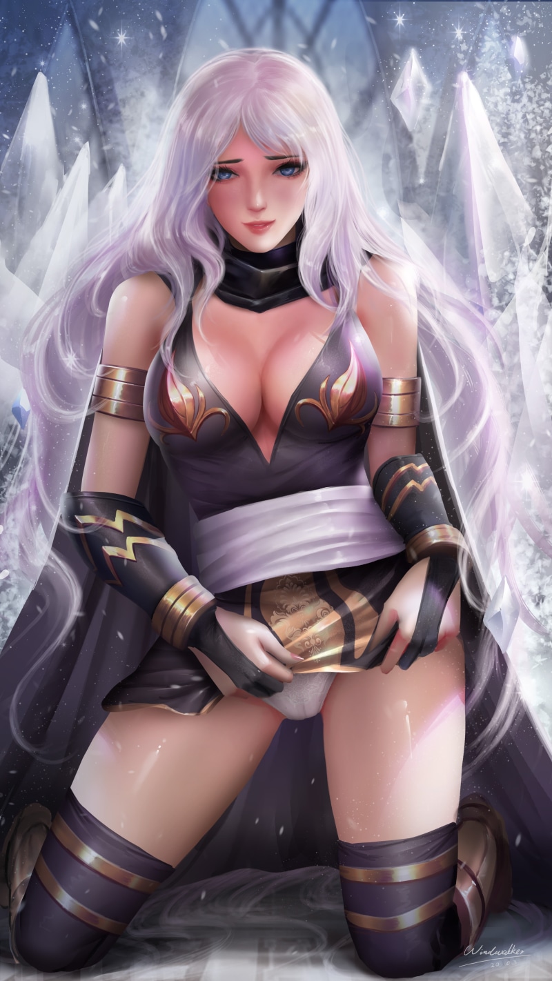 Ashe (League of Legends), 5K, League of Angels, long hair, white hair