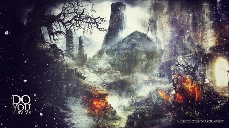 outdoors, nature, landscape, beauty in nature, forest, 1080P, plant, cover, midevil, Dark Souls III, Dark Souls, architecture, Heavenly Sword, tree trunk
