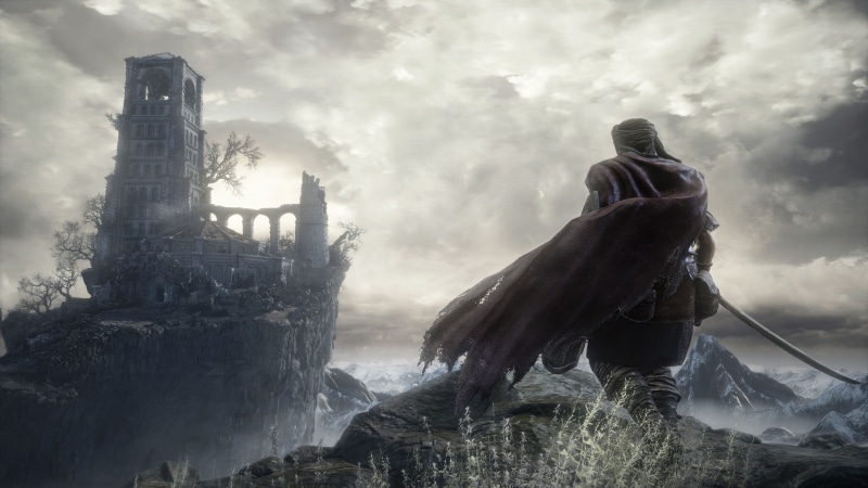 castle, midevil, knight, 4K, video games, Dark Souls, Gothic, dark, Dark Souls III, fighting, landscape, sword, fire