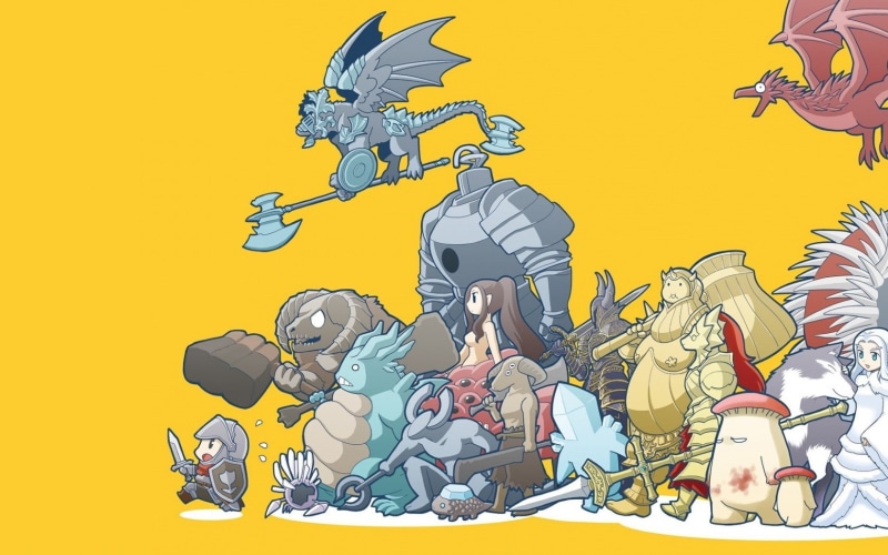 video games, 720P, Great Grey Wolf Sif, Sif the Great Grey Wolf, mushroom, Capra Demon, Dark Souls, Smough