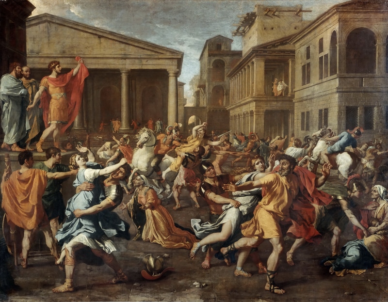 Paris, Nicolas Poussin, picture, canvas, representation, building exterior, creativity, French painter, the past, statue, city, built structure, 4K, human representation
