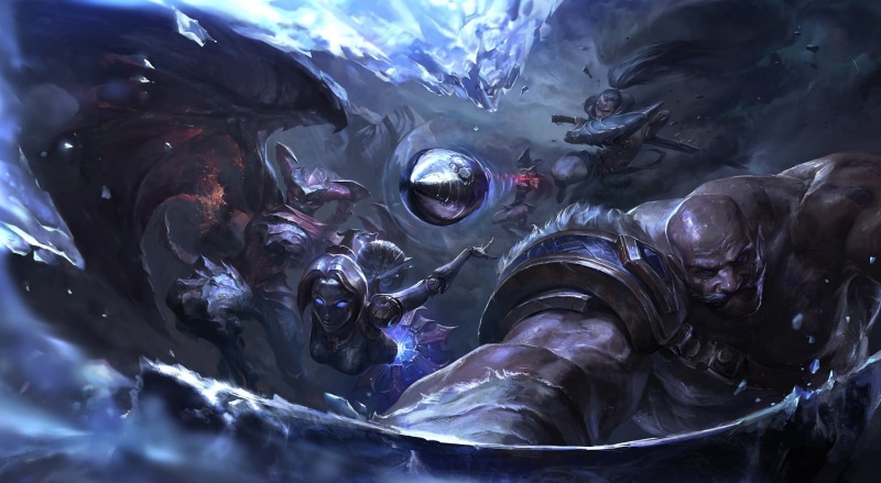 animal wildlife, Caitlyn, Orianna, water, large group of animals, cold temperature, Shyvana  (League of Legends), nature, no people, 1080P, lol, Yasuo (League of Legends)
