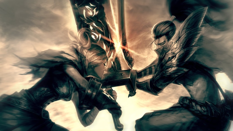 women, people, creativity, art and craft, motion, beauty, dark, beautiful woman, abstract, Yasuo, one Person, swords, elegance, League of Legends, digital