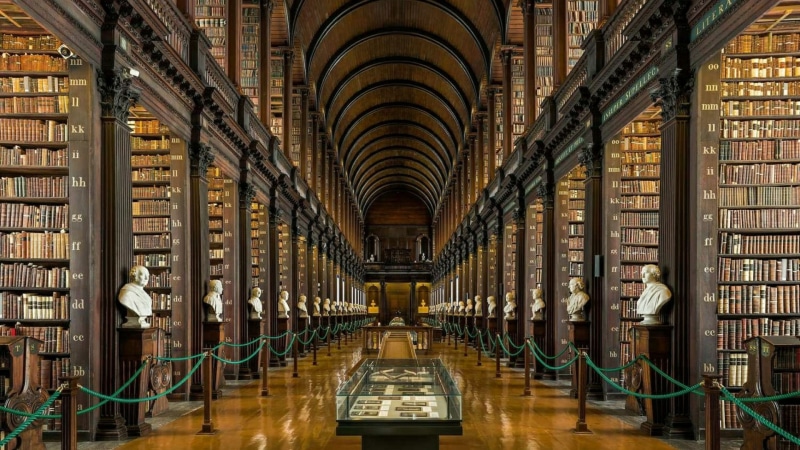 in a row, studying, symmetry, 1080P, united kingdom, order, built structure, library, learning, school, arcade, publication, arch, long room, indoors