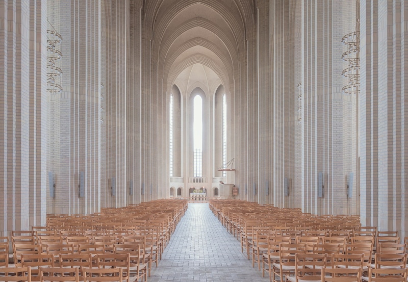 architecture, built structure, chair, interior, the way forward, direction, Denmark, arch, the past, 720P, Altar, history, religion, empty, building, place of worship