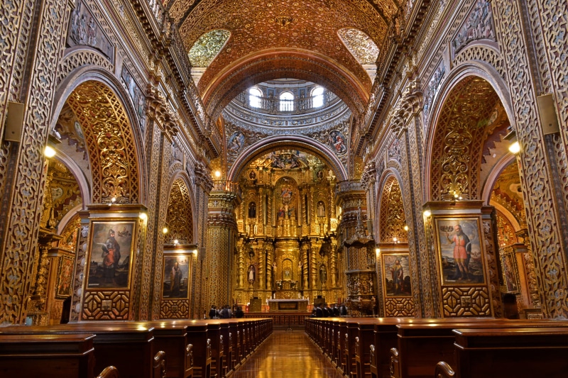 gold, 1080P, church, architecture and art, religion, built structure, history, museum, pew, no people, altar, the past, architectural column, luxury, ornate