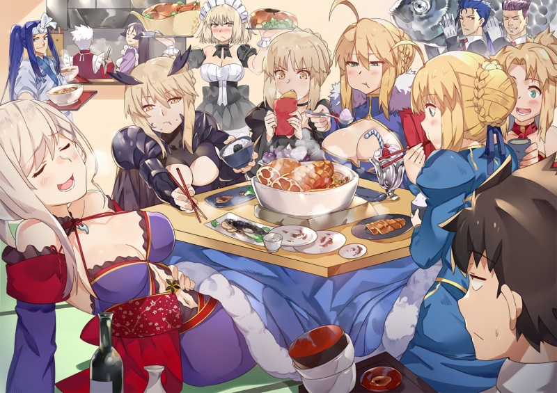 Miyamoto Musashi, Fate Series, Cu Chulainn, Jeanne dArc Alter, Saber (Fate Series), Jeanne dArc (Fate Series), Saber Alter, Fate/Grand Order, Fujimaru Ritsuka (Male)