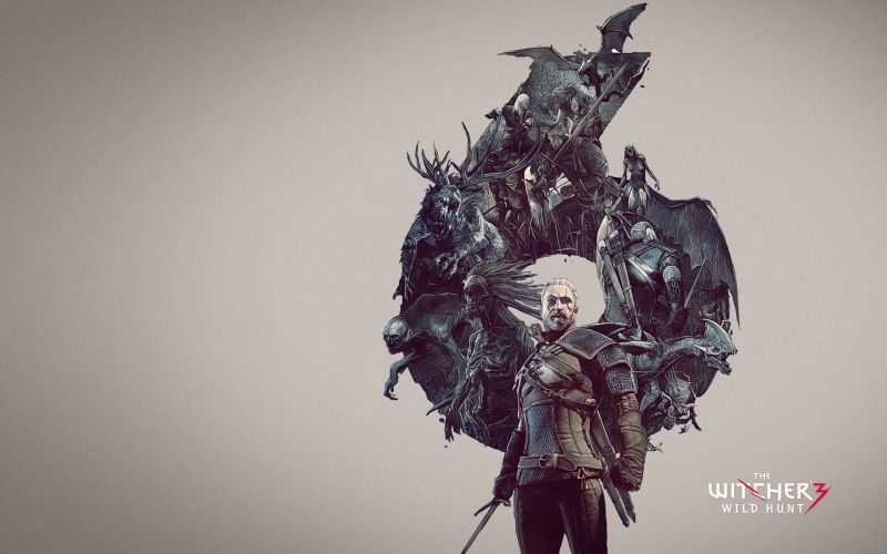 Geralt of Rivia, art and craft, human representation, male likeness, wild, statue, representation, clear sky, nature, sculpture, sky, hunt, The Witcher