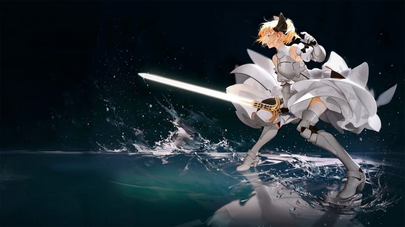 celebration, luxury, Women With Swords, nature, floating on water, Anime Girls, adult, real people, one person, leisure activity, 1080P, beautiful woman