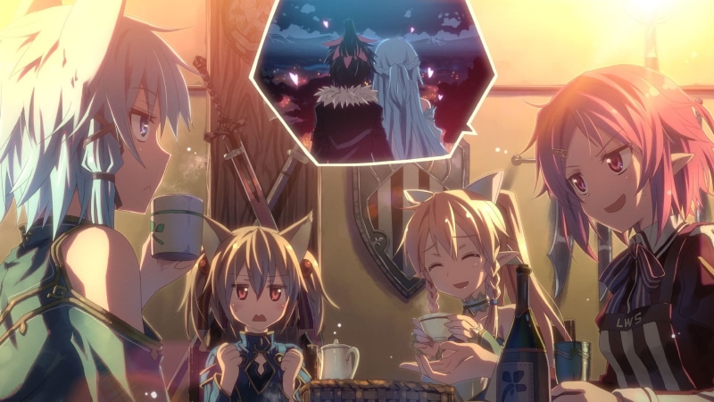 Sword Art Online, child, digital composite, women, people, togetherness, adult, nekomimi, four, Gun Gale Online , Kirigaya Kazuto, hairstyle, characters