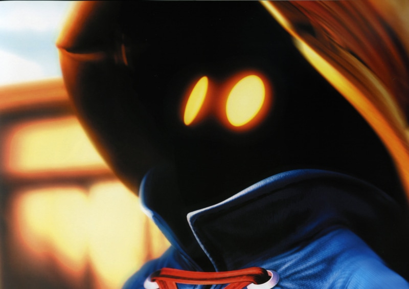 sign, close-up, unrecognizable person, human representation, portrait, indoors, obscured face, final, front view, headshot, human body part, Final Fantasy