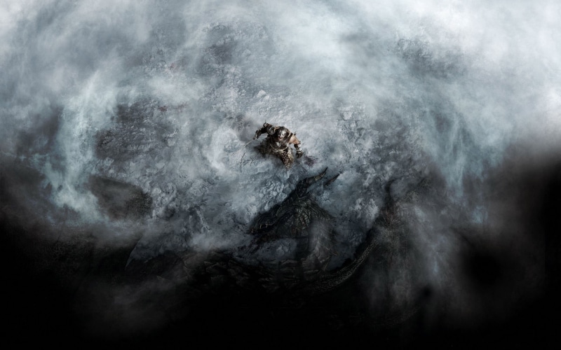 backgrounds, animals in the wild, sea, environment, mammal, cloud - sky, animal themes, digital, one animal, fog, scenics - nature, sky, The Elder Scrolls V: Skyrim